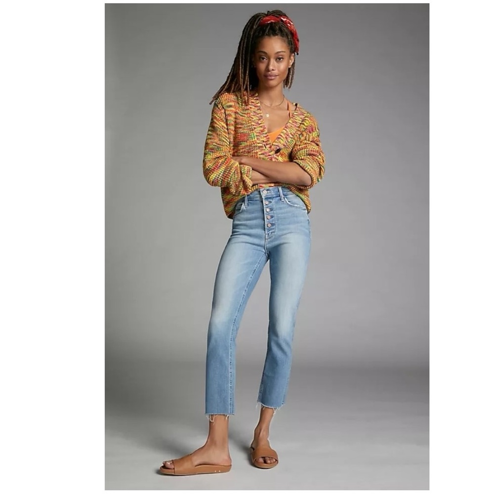 MOTHER High Rise Light Blue Button-Fly Jeans - Picture 7 of 16